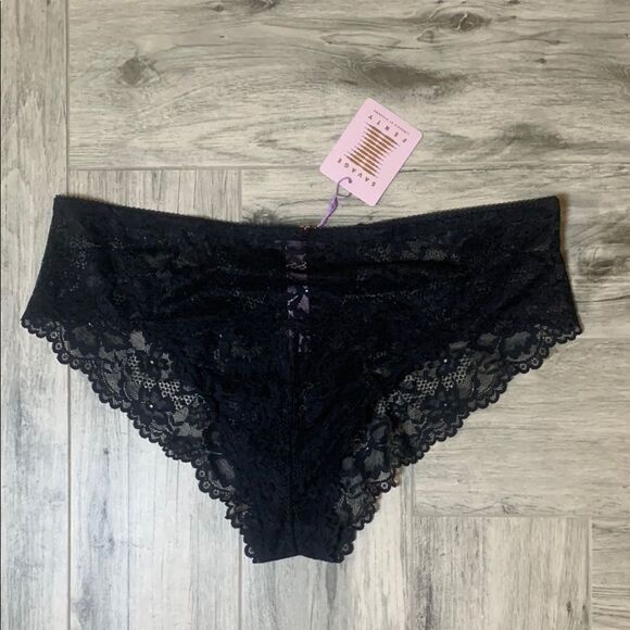 Savage X Fenty Black Lace Cheeky Panties - Picture 1 of 4